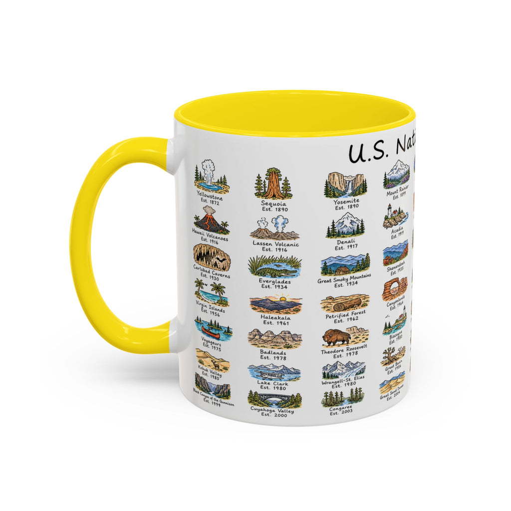 63 National Parks Mug | U.S. Parks Coffee Cup | Park Bucket List Gift | Road Trip Hiking Camping Souvenir
