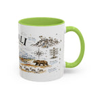 Denali National Park Coffee Mug | Alaska National Park Hiking Gift | Accent Color Ceramic 11oz 15oz