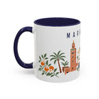 Marrakech Coffee Mug | Morocco Travel Souvenir | Porcelain Decal City Gift | 11oz 15oz Accent Mug