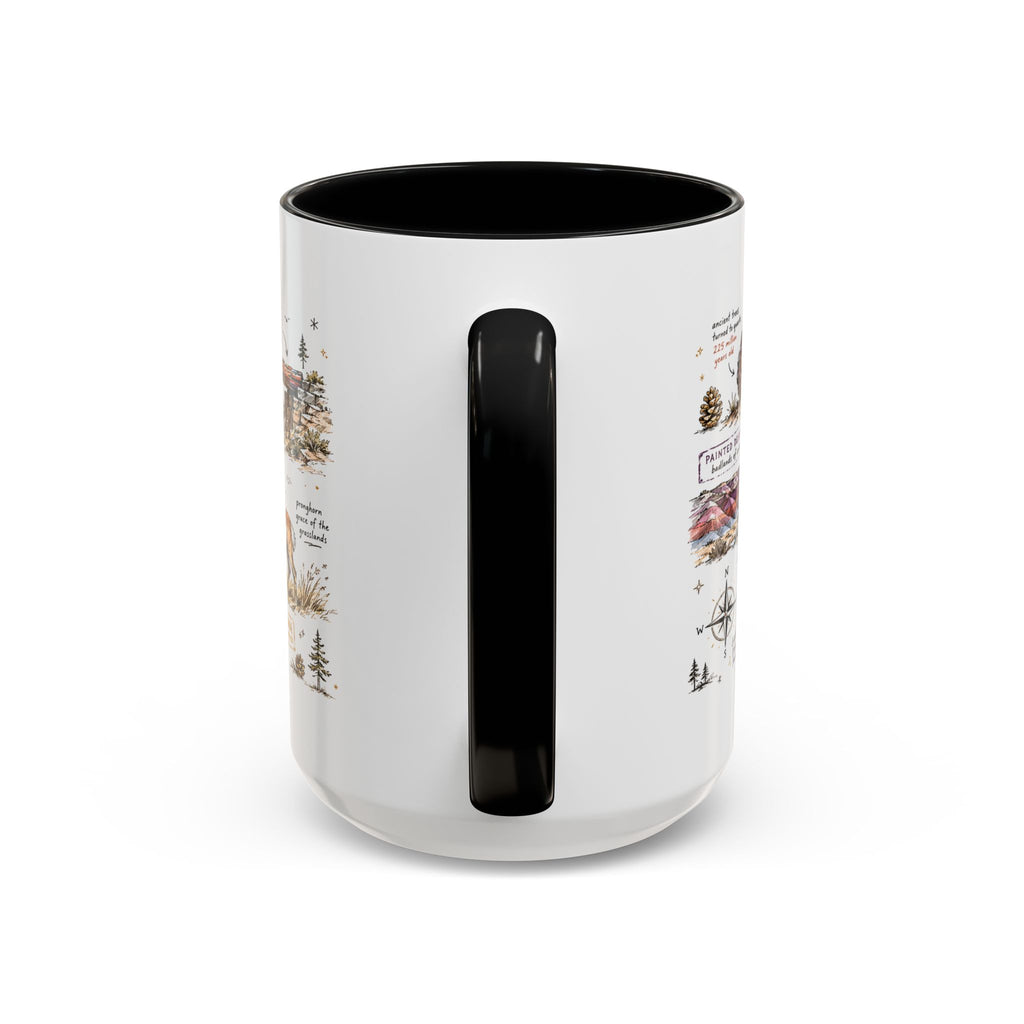 Petrified Forest National Park Coffee Mug | Arizona Painted Desert Fossil Gift | Accent Color Ceramic 11oz 15oz