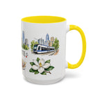 Charlotte Illustrated Travel Mug | City Souvenir Accent Coffee Mug | 11oz 15oz Ceramic Cup