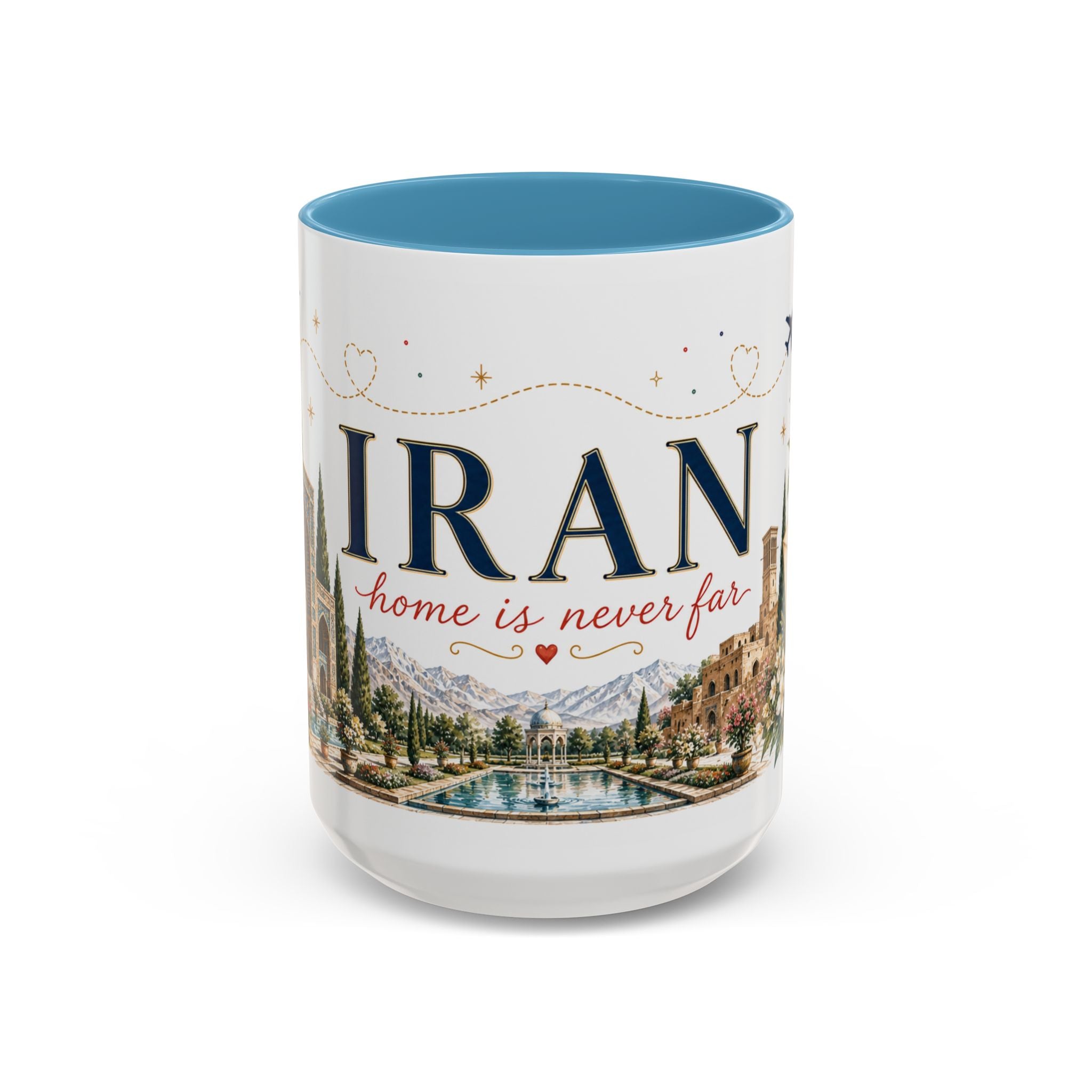 Iran Home Country Mug | Moving Away Gift | Long Distance Friendship | 11 oz 15 oz Accent Mug