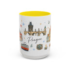 Prague Christmas Mug | Watercolor Travel Souvenir | Holiday Gift | Accent Ceramic Coffee Cup 11oz 15oz