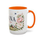 Indiana State Mug | Moving Away, Long Distance Friendship Gift | Botanical Map Accent Cup