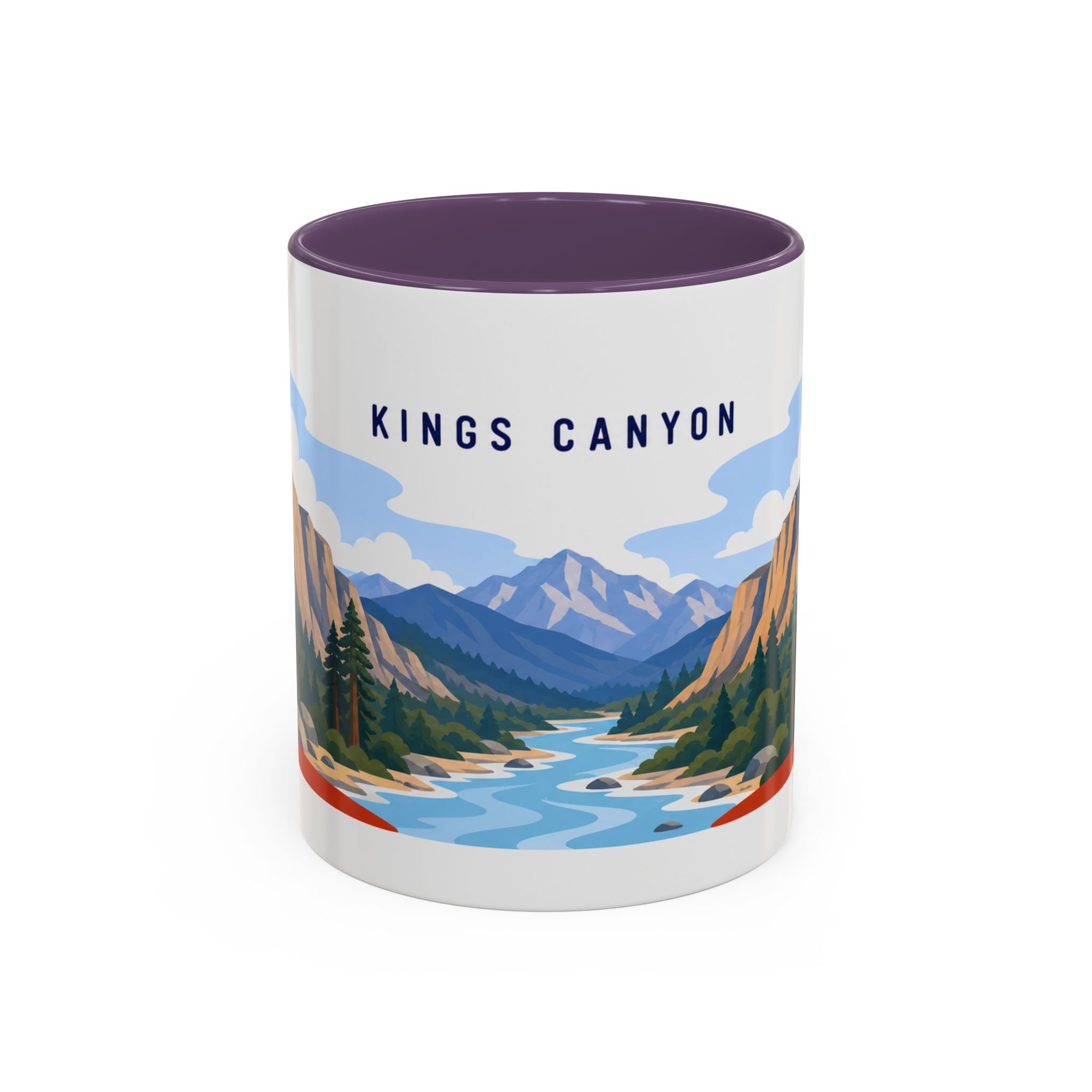 Kings Canyon National Park Coffee Mug | Solid Color Block Park Souvenir | 11oz 15oz Accent Mug