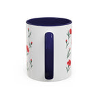 Ohio Scarlet Carnation Mug, State Flower Floral Coffee Cup, 11oz Botanical Gift