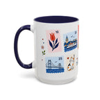 Istanbul Coffee Mug | Postage Stamp Collage Mug | Travel Souvenir Accent Cup 11oz 15oz