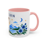Capricorn Zodiac Coffee Mug | Sea Goat and Floral Design | Astrology Birthday Gift | 11 oz 15 oz Ceramic Accent Mug