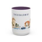 Thessaloniki Coffee Mug | Greece Travel Souvenir | Porcelain Decal City Gift | 11oz 15oz Accent Mug