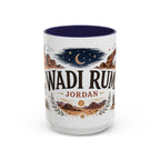 Wadi Rum Coffee Mug | Travel Destination Souvenir Gift | Accent Color Ceramic 11oz 15oz