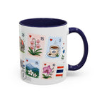 Chiang Mai Coffee Mug | Postage Stamp Collage Mug | Travel Souvenir Accent Cup 11oz 15oz