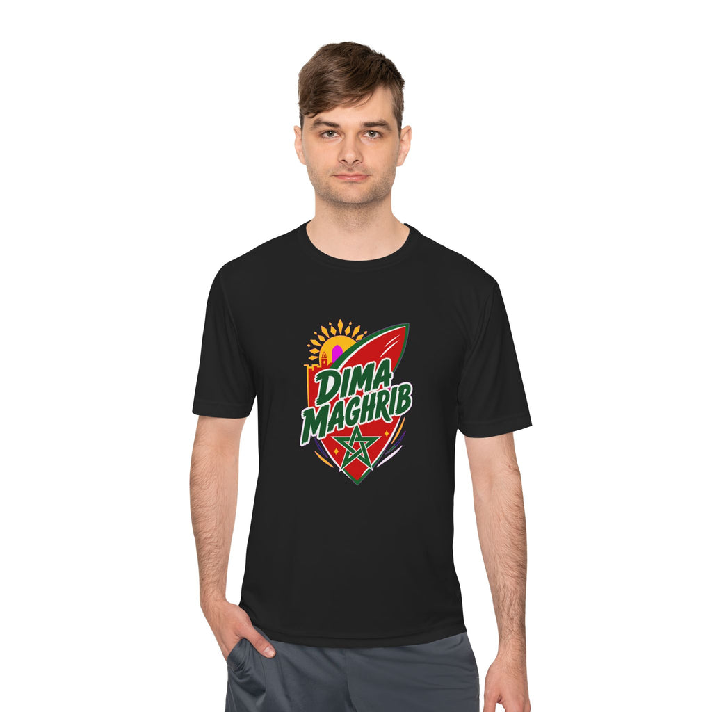 Morocco Dima Maghrib Soccer Fan Tee, Moisture-Wicking Sport Shirt