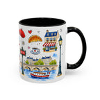 Paris Travel Mug | European City Souvenir Accent Coffee Mug | 11oz 15oz Ceramic Cup