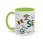 Senegal Soccer Coffee Mug | World Cup Fan Gift | Accent Color Ceramic 11oz 15oz Match Day Cup