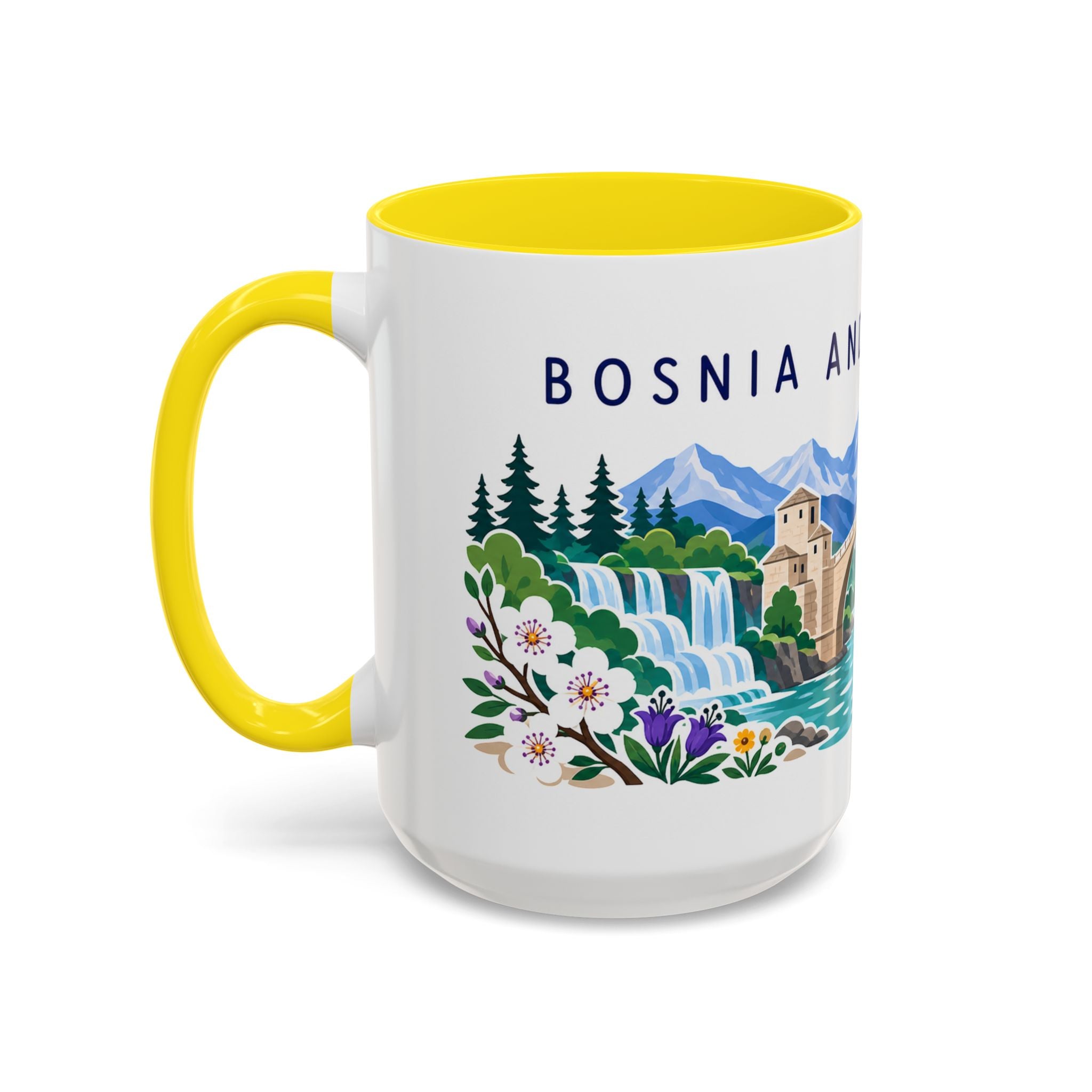 Bosnia and Herzegovina Coffee Mug | Travel Souvenir Accent Mug | Country Gift Ceramic Cup 11oz 15oz