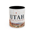 Utah Home State Mug | Moving Away Gift | Long Distance Friendship Coffee Cup | 11oz 15oz Accent Mug