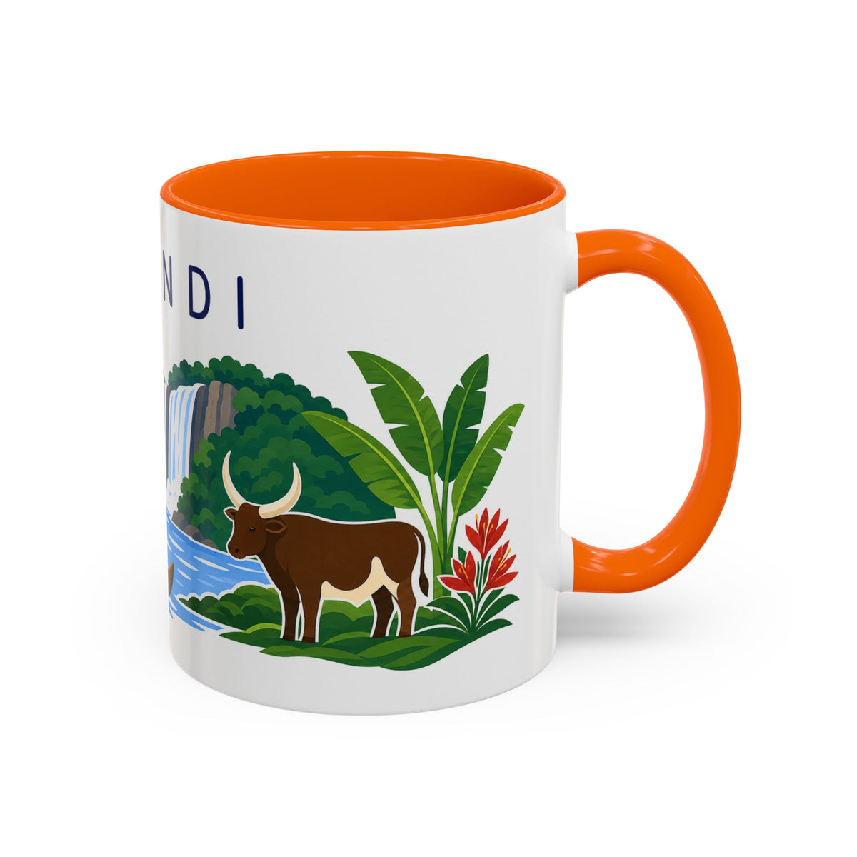 Burundi Coffee Mug | Travel Souvenir Accent Mug | Country Gift Ceramic Cup 11oz 15oz