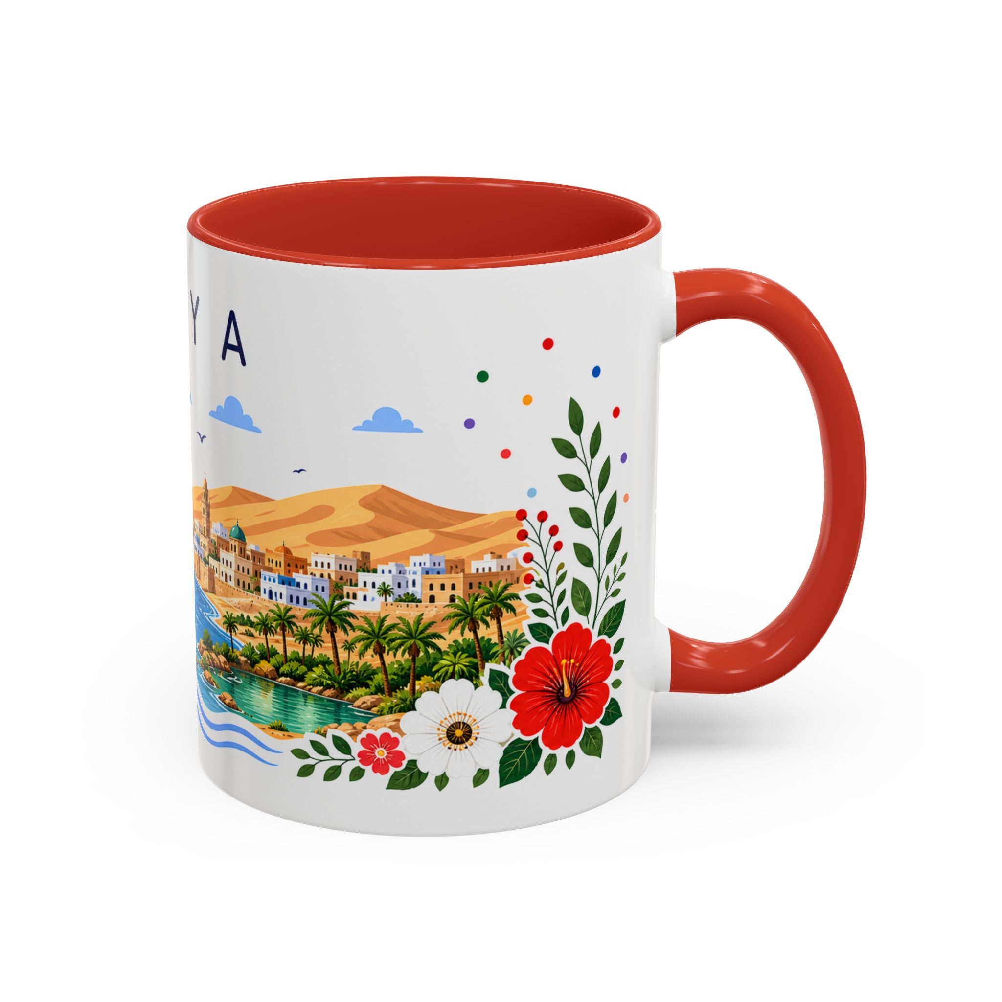 Libya Coffee Mug | Travel Souvenir Accent Mug | Place Gift Ceramic Cup 11oz 15oz