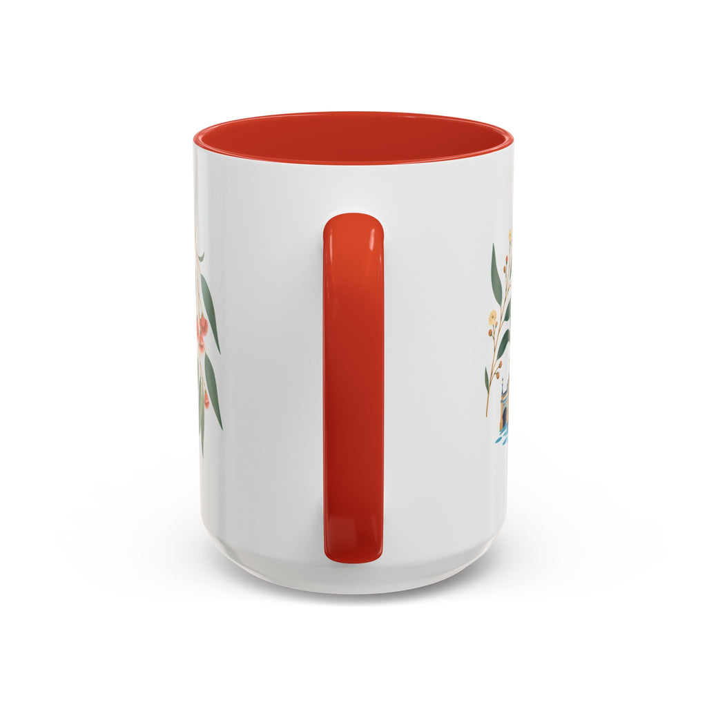 Melbourne Coffee Mug | Australia Travel Souvenir | Porcelain Decal City Gift | 11oz 15oz Accent Mug