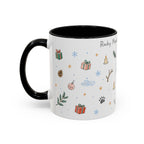 Rocky Mountain National Park Christmas Mug | Watercolor Travel Souvenir | Holiday Gift | Accent Ceramic Coffee Cup 11oz 15oz