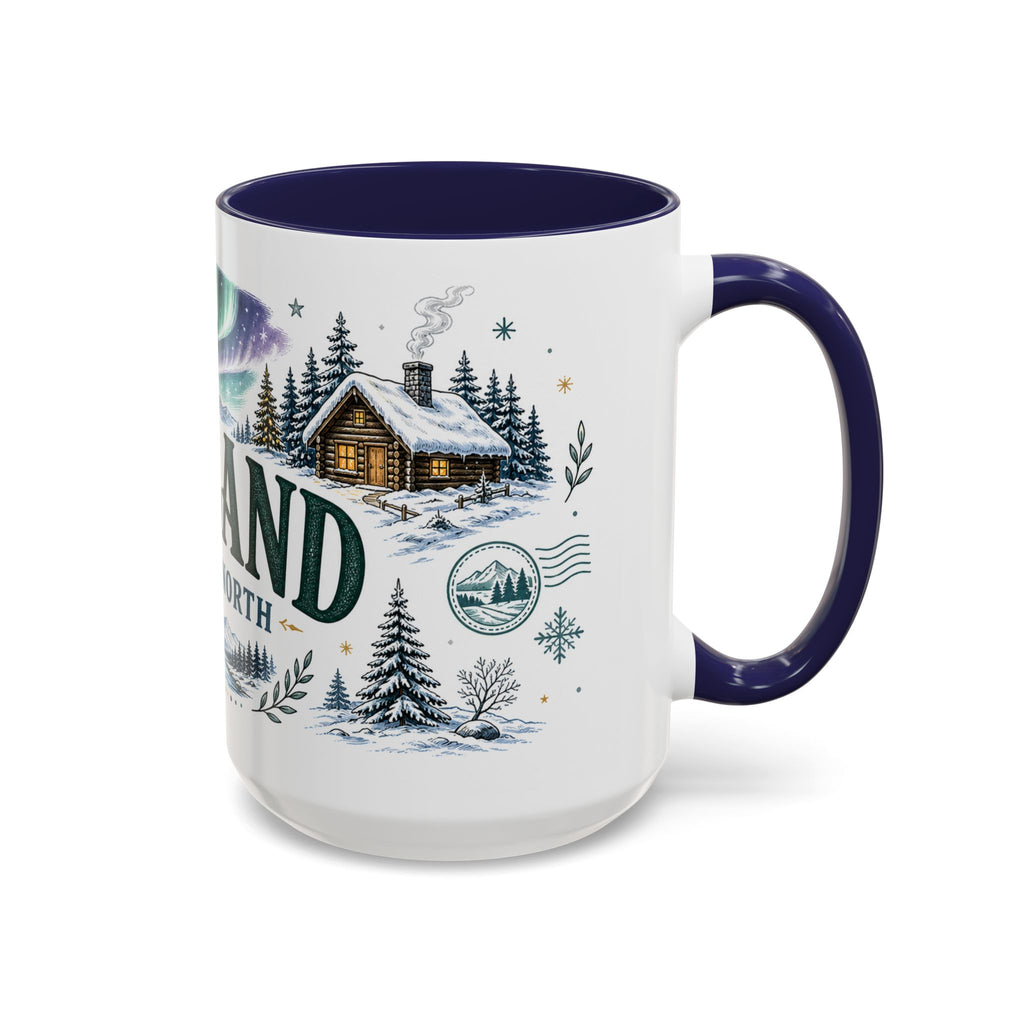 Lapland Coffee Mug | Travel Destination Souvenir Gift | Accent Color Ceramic 11oz 15oz
