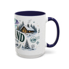 Lapland Coffee Mug | Travel Destination Souvenir Gift | Accent Color Ceramic 11oz 15oz