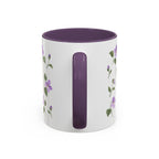 New Jersey Violet Mug, State Flower Floral Coffee Cup, 11oz Botanical Gift