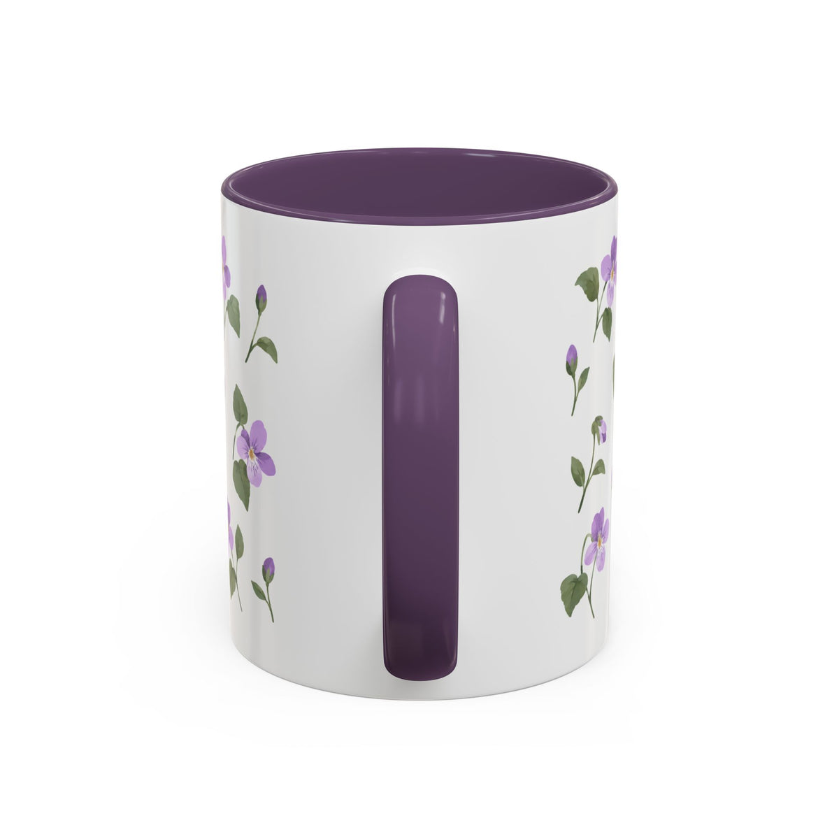 New Jersey Violet Mug, State Flower Floral Coffee Cup, 11oz Botanical Gift