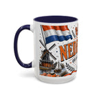 Netherlands Soccer Coffee Mug | World Cup Fan Gift | Accent Color Ceramic 11oz 15oz Match Day Cup