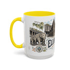 Ellora Caves Mug, India Travel Souvenir, Bucket List Gift, Accent Ceramic Coffee Mug 11oz 15oz