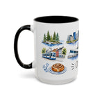 Oslo Illustrated Travel Mug | City Souvenir Accent Coffee Mug | 11oz 15oz Ceramic Cup