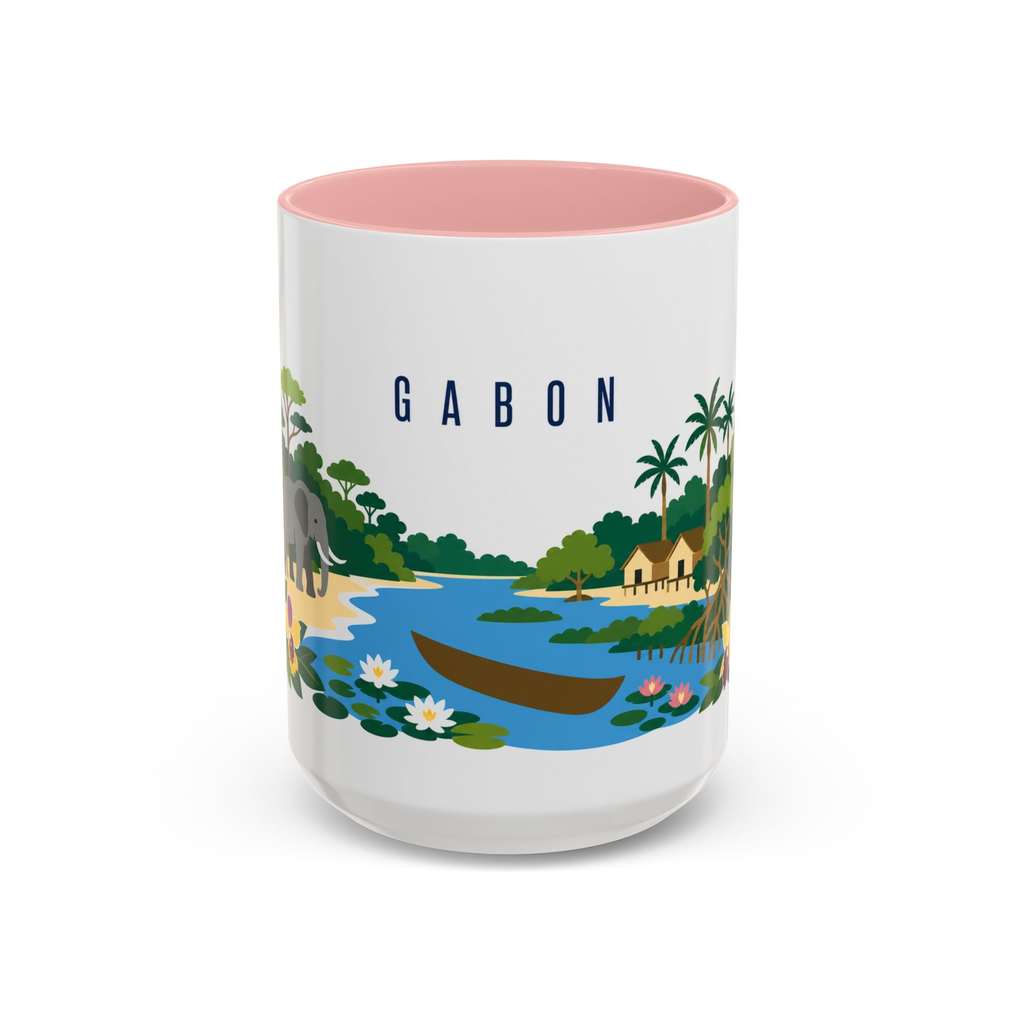 Gabon Coffee Mug | Travel Souvenir Accent Mug | Country Gift Ceramic Cup 11oz 15oz
