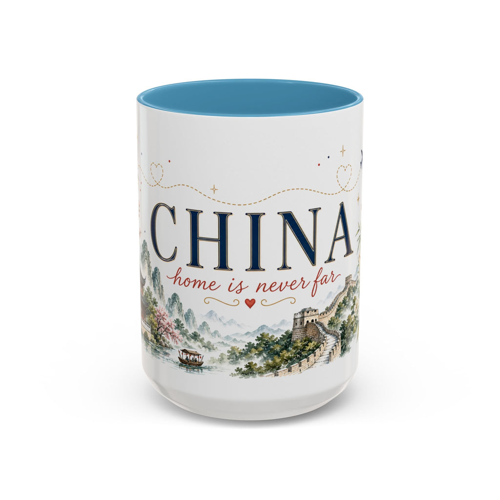 China Home Country Mug | Moving Away Gift | Long Distance Friendship | 11 oz 15 oz Accent Mug