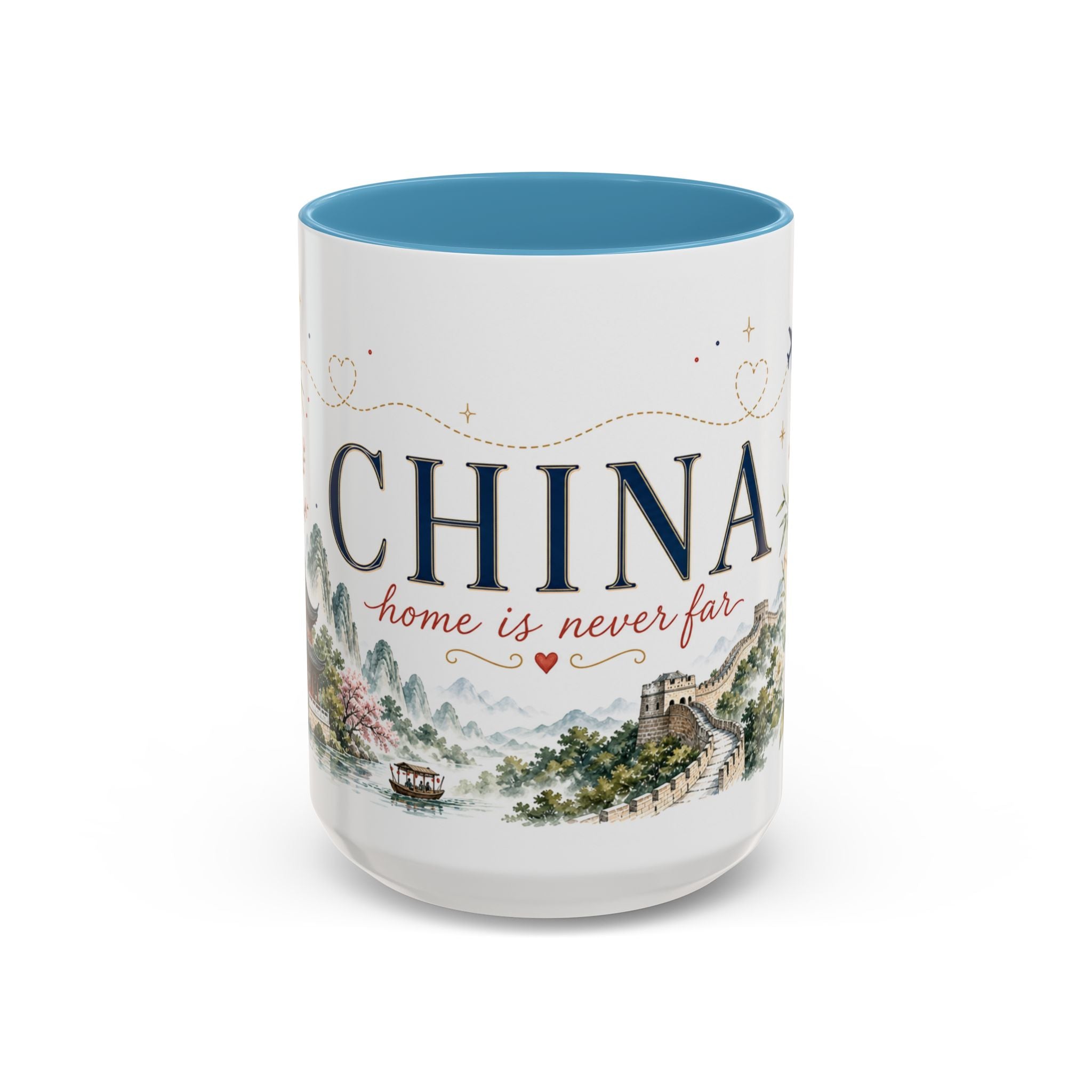 China Home Country Mug | Moving Away Gift | Long Distance Friendship | 11 oz 15 oz Accent Mug
