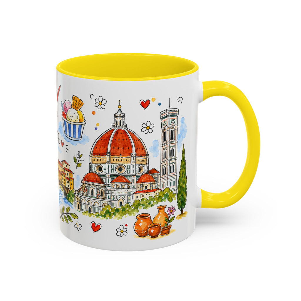 Florence Travel Mug | European City Souvenir Accent Coffee Mug | 11oz 15oz Ceramic Cup