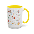 Sweden Christmas Mug | Watercolor Travel Souvenir | Holiday Gift | Accent Ceramic Coffee Cup 11oz 15oz