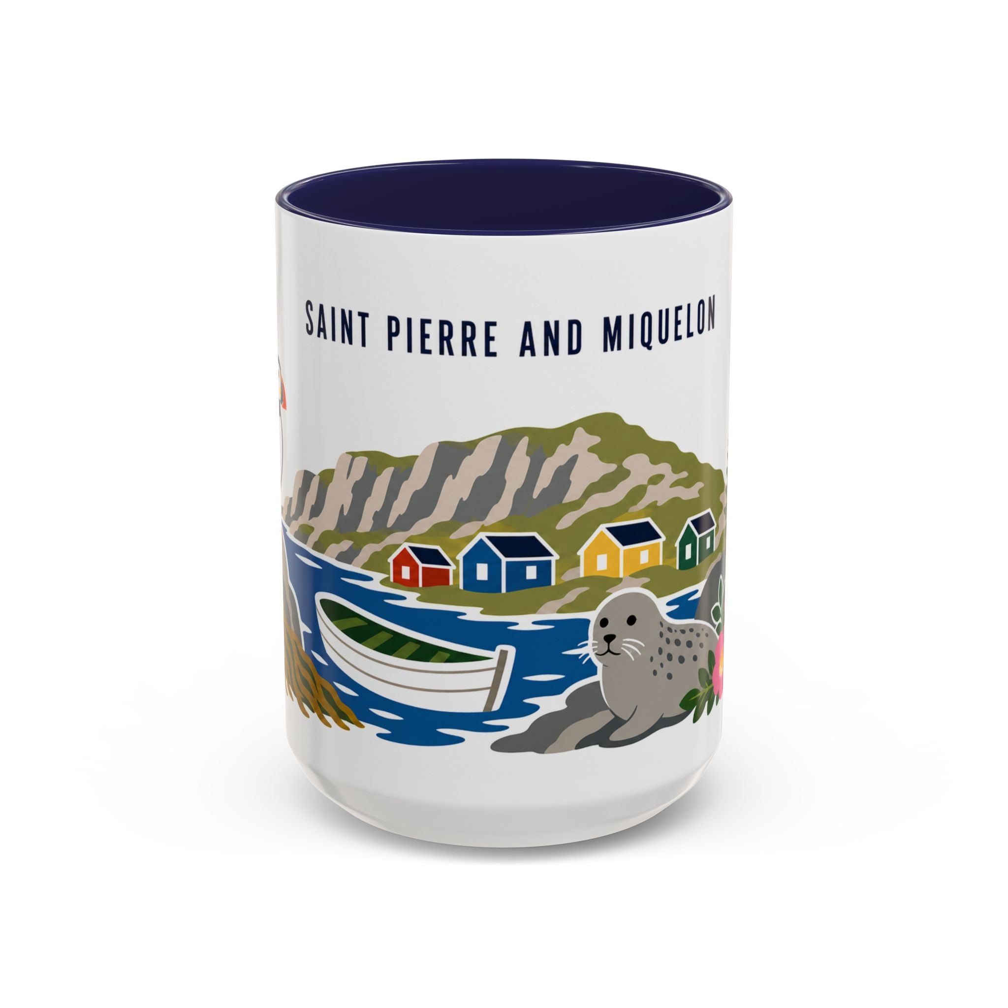 Saint Pierre and Miquelon Coffee Mug | Travel Souvenir Accent Mug | Country Gift Ceramic Cup 11oz 15oz