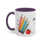 Personalized First Year Teacher Mug | Custom Name Pencil Coffee Cup