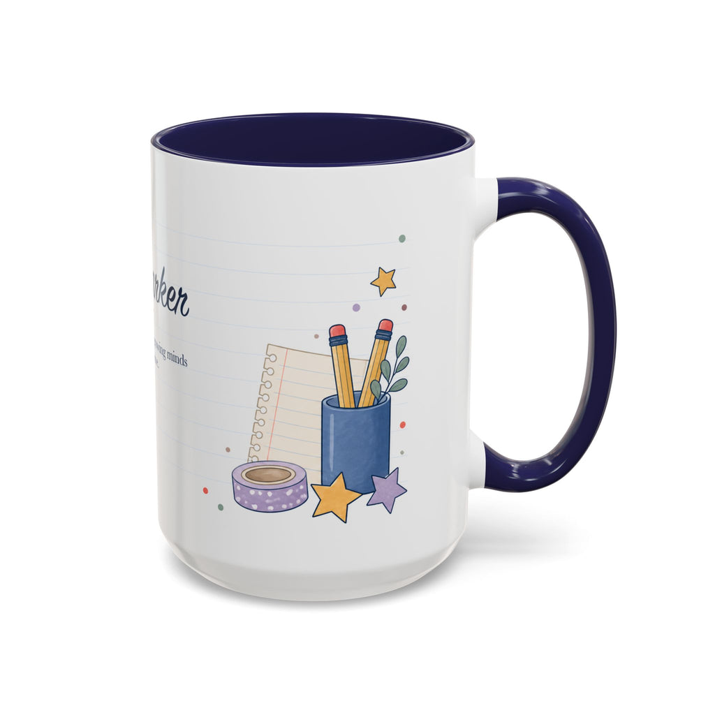 Personalized Teacher Mug | Custom Name Notebook Coffee Cup | Back to School Gift 11oz 15oz