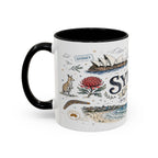 Sydney Coffee Mug | Australia Souvenir Travel Gift | Accent Color Ceramic 11oz 15oz