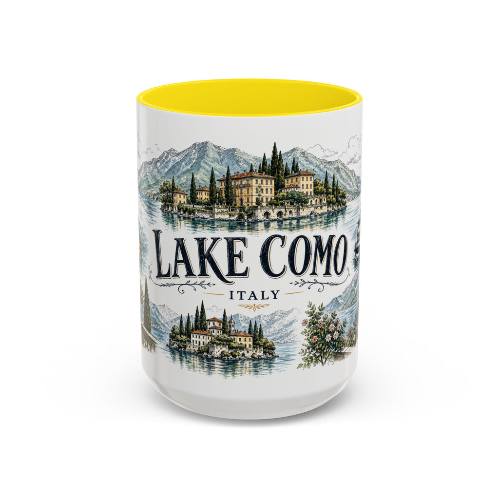 Lake Como Mug, Italy Travel Souvenir, Bucket List Gift, Accent Ceramic Coffee Mug 11oz 15oz