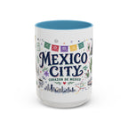 Mexico City Coffee Mug | Mexico Souvenir Travel Gift | Accent Color Ceramic 11oz 15oz