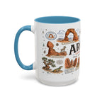 Arches Coffee Mug | National Park Hiking Utah Gift | Accent Color Ceramic 11oz 15oz