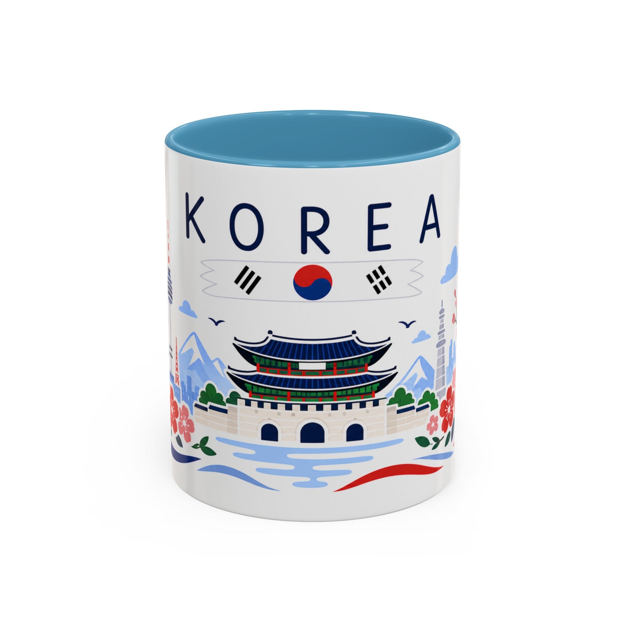 South Korea Coffee Mug | Travel Souvenir Accent Mug | Country Gift Ceramic Cup 11oz 15oz