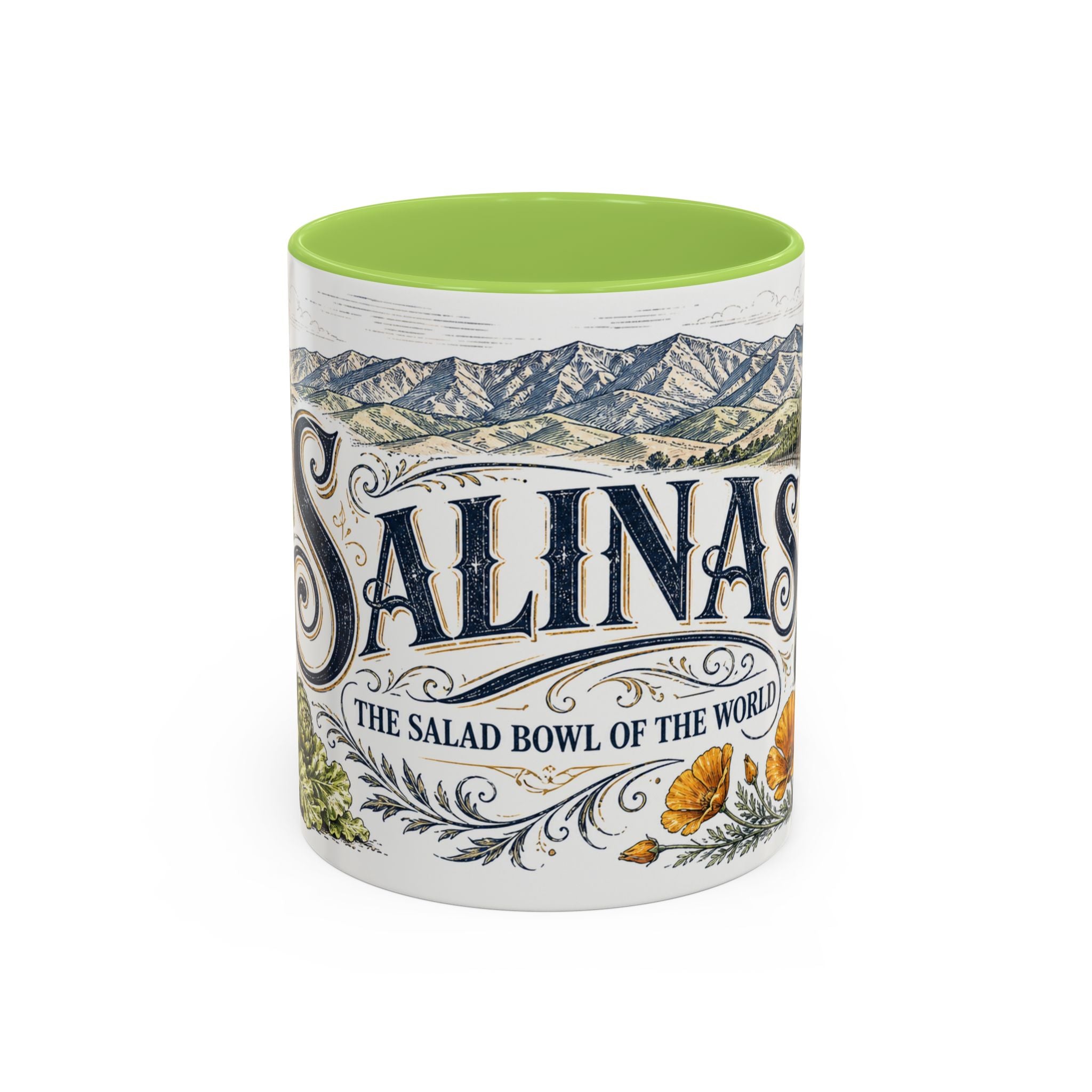 Salinas Coffee Mug | United States Travel Souvenir | Vintage Illustrated City Gift | 11 oz 15 oz Accent Mug
