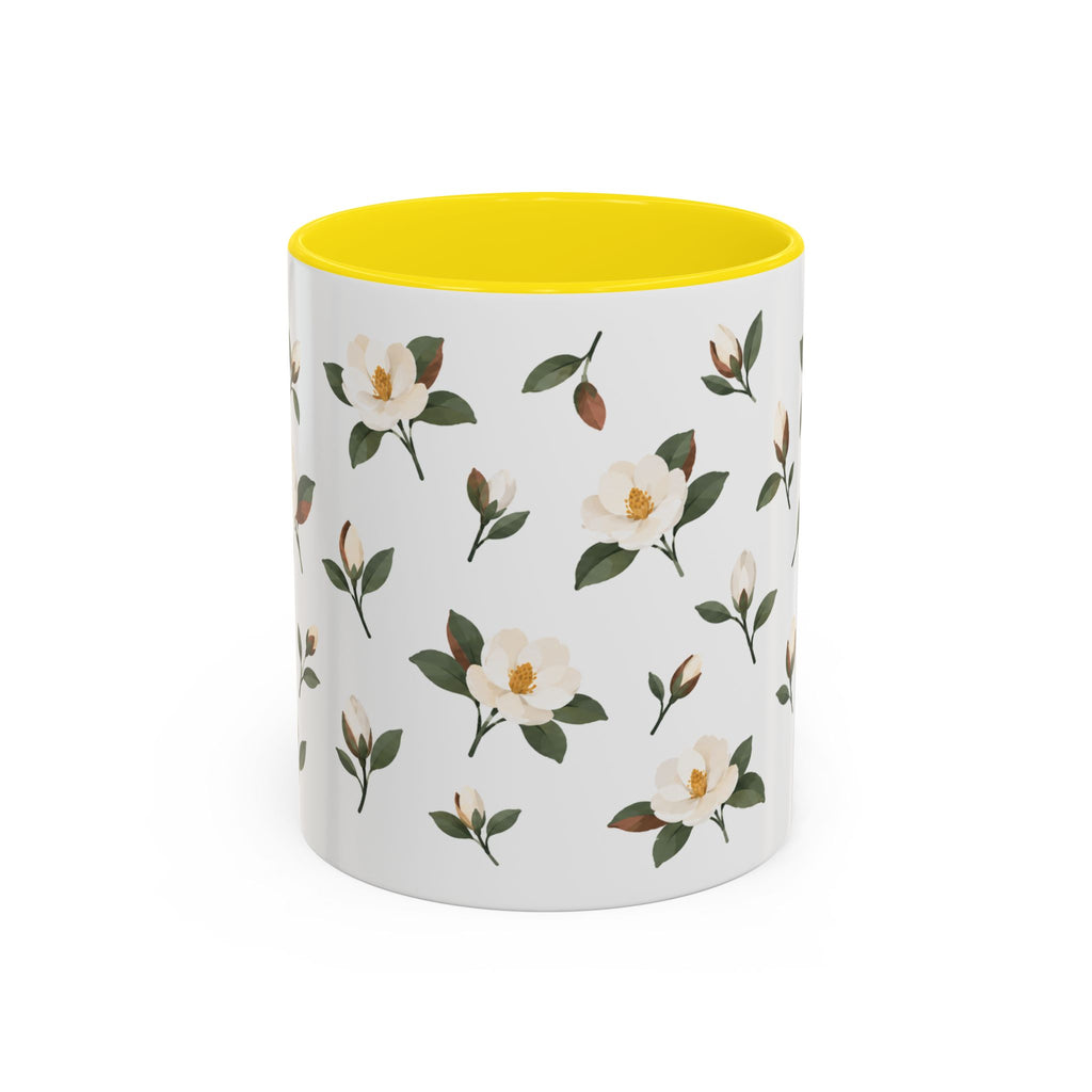 Louisiana Magnolia Mug, State Flower Floral Coffee Cup, 11oz Botanical Gift