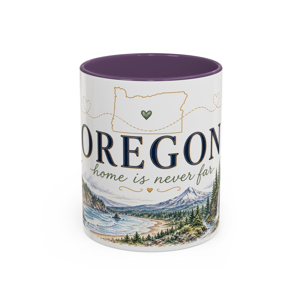 Oregon State Mug | Moving Away, Long Distance Friendship Gift | 11oz 15oz Accent Mug