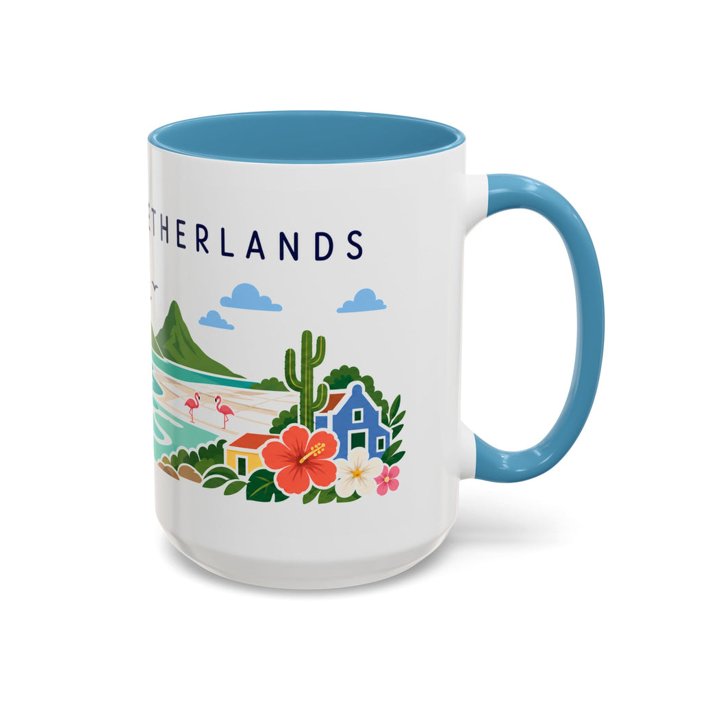 Caribbean Netherlands Coffee Mug | Travel Souvenir Accent Mug | Country Gift Ceramic Cup 11oz 15oz