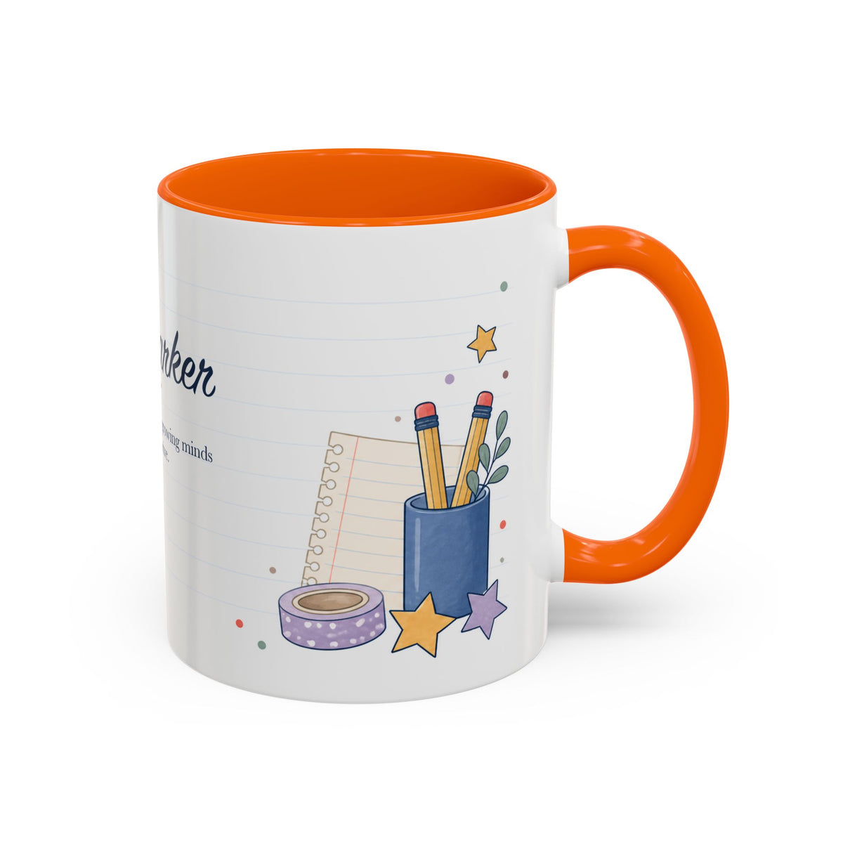 Personalized Teacher Mug | Custom Name Notebook Coffee Cup | Back to School Gift 11oz 15oz