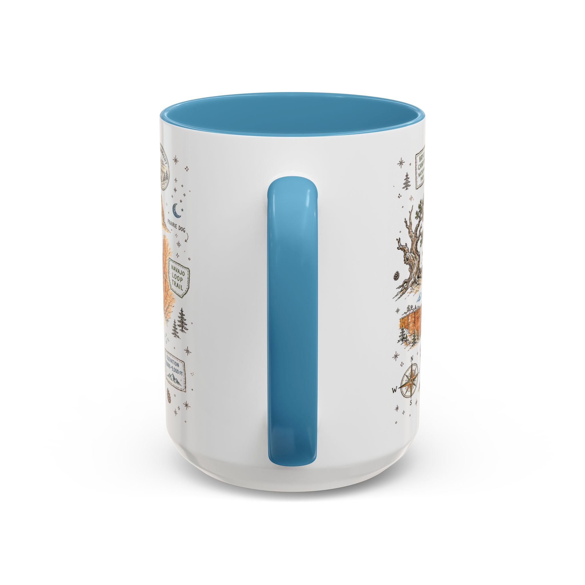 Bryce Canyon Coffee Mug | National Park Hiking Utah Gift | Accent Color Ceramic 11oz 15oz
